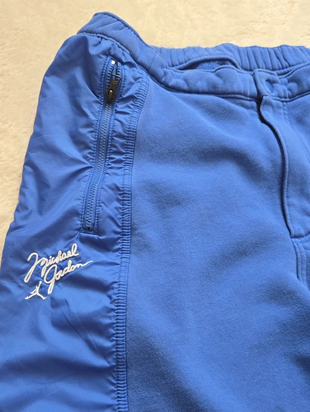 Jordan Flight Heritage Royal Blue Fleece Track Pants Adjustable Hem Large